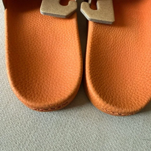 Coach Brown and Orange with Oranges Slide Sandals NWT - Picture 4 of 4